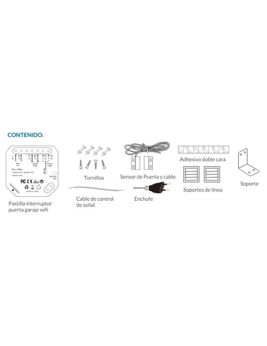 Atmoss Pastilla Interruptor Puerta Garage WIFI TUYA CONTR-053