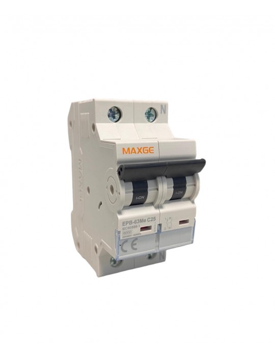 Maxge Magnetotérmico 1P+N Curva C 6ka EPB63Me1NC16