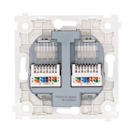 ATMOSS DYNAMIC ART BASE DOBLE RJ45 BL S40.516.10
