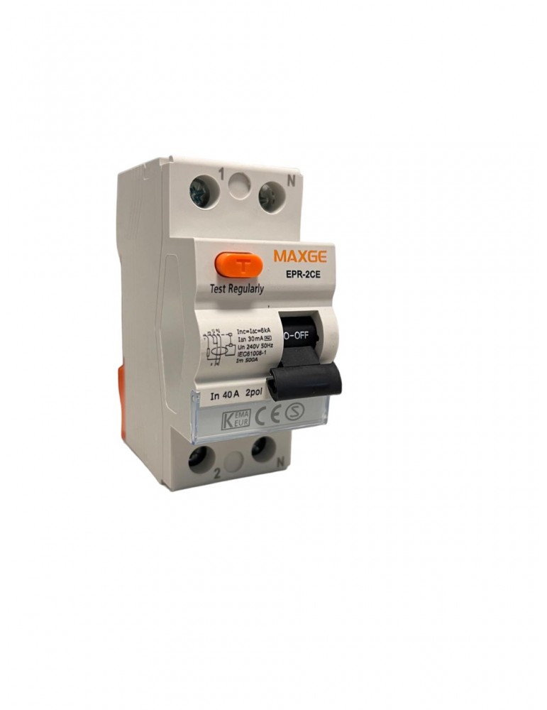 Maxge Difrerencial 2P 40A 30mA AC 6kA EPR2CE040030