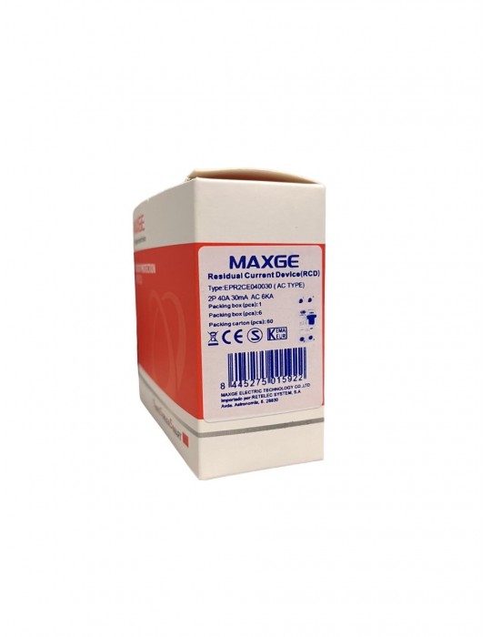 Maxge Difrerencial 2P 40A 30mA AC 6kA EPR2CE040030