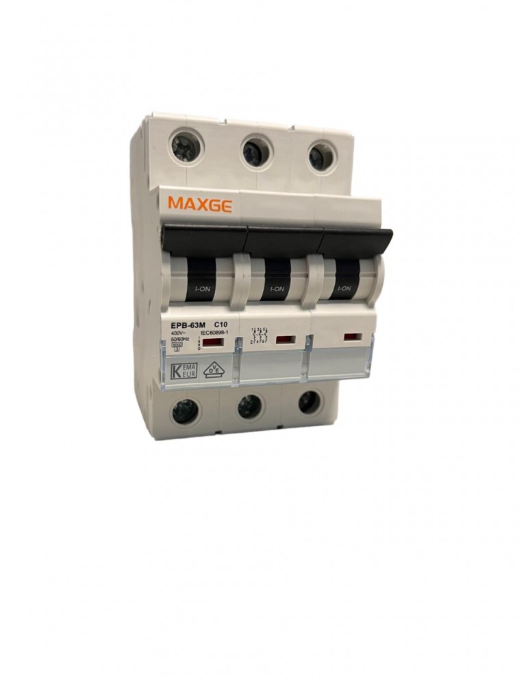 Maxge Magnetotérmico 3P curva C 6kA EPB63M3C16