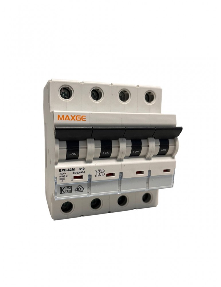 Maxge Magnetotérmico 4P curva C 6kA EPB63M4C16
