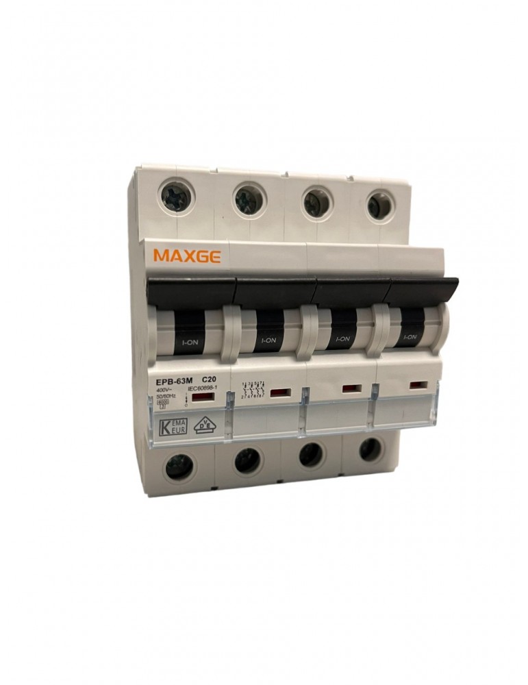Maxge Magnetotérmico 4P curva C 6kA EPB63M4C16