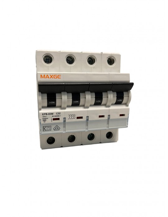 Maxge Magnetotérmico 4P curva C 6kA EPB63M4C16