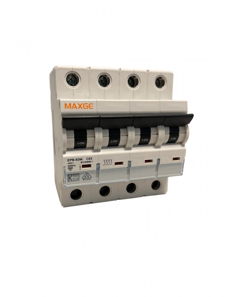 Maxge Magnetotérmico 4P curva C 6kA EPB63M4C16