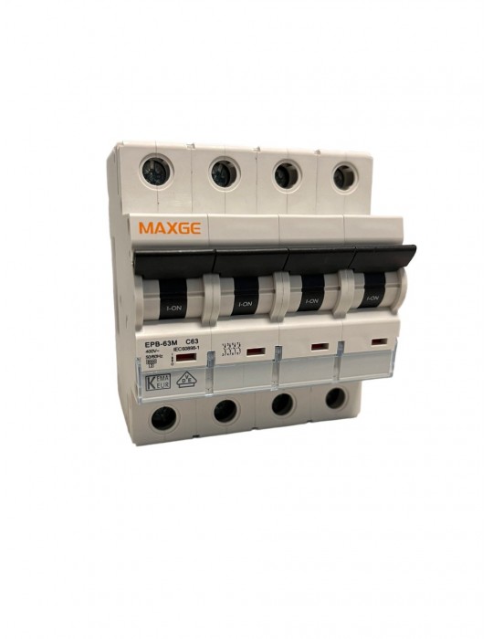 Maxge Magnetotérmico 4P curva C 6kA EPB63M4C16
