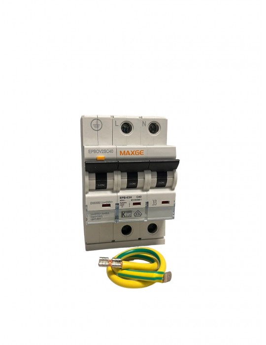 Maxge Protector sobretansión combi P+T 2P 40A 15kA EPBOV2SC40