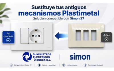 Sustituir mecanismos Plastimetal con Simon 27 | Caja americana
